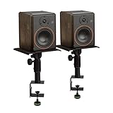 Palmer STUDIMON5 Aktive 5 Zoll Nahfeld-Studiomonitore (2X) und Gravity SP3102TM Monitor-Ständer mit Tischklemme (2X) – Bundle, Schwarz