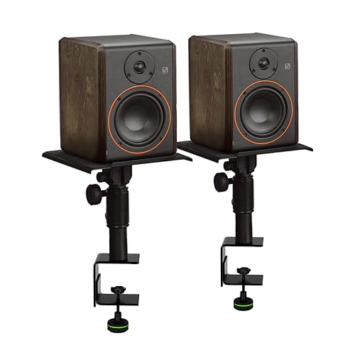 Moniteurs de studio actifs 5" Palmer isolés sur pieds Gravity SP3102TM