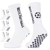 BESTE FOOTBALL 3 Paar Fußballsocken Anti Rutsch,39-42 Grip Socken Fussball für Herren Damen Kinder,Rutschfeste Football Socks,Sportsocken Atmungsaktiv für Fussball Laufen Radfahren Fitnessstudio