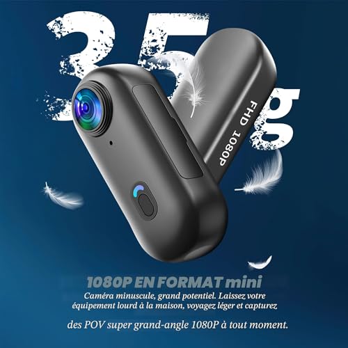 Baobylon Nouvelle Version Mini Caméra Sport 1080P WiFi Camera Vlog Pieton – vue 2