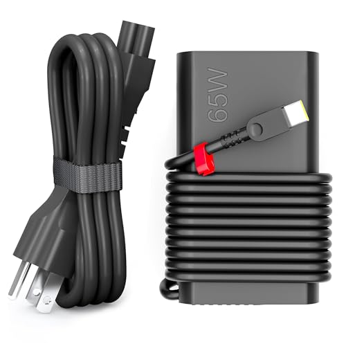 WZXHU 65W Slim USB-C Laptop Charger Compatible with Lenovo ThinkPad Yoga ThinkBook Chromebook Computer - Type C Fast Charging Travel Power Cord Ac Adapter