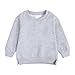 QWKLEAJ Boys Sweatshirts Size 6 Long Sleeve Crewneck Fleece Lined Pullover Spring Fashion Girls Shirts Sweater Tops Gray 3-4 Years
