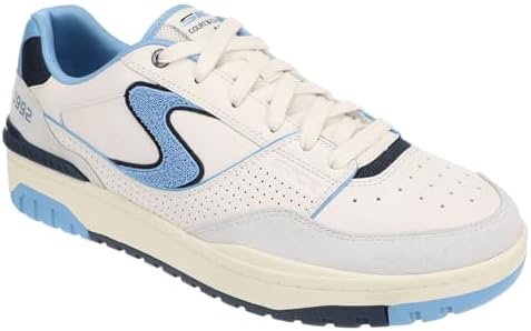 Skechers Tênis masculino S-1992, Natural/azul claro, 37 | Amazon