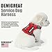 Demigreat Service Dog Harness, Reflective Dog Vest Harness with 5 PCS Patches, Adjustable Soft Oxford Pet Harness, Inner Layer Mesh, Easy to Control for Dogs (All-RED, X-Small (Pack of 1))