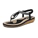 Meeshine Womens Summer Beach Flat Sandals Rhinestone Shiny Beads Slip On Flip Flops Thong Shoes(8 B(M) US,Black 04)