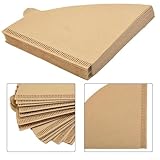 Natürliche Holzzellstoff-Kaffeefilter, Größe 4, ungebleichtes braunes Papier für Kaffee, für Maschinenhersteller, Ersatz, geeignet für 1 4 Tassen, Brau-Set mit 40 Stück