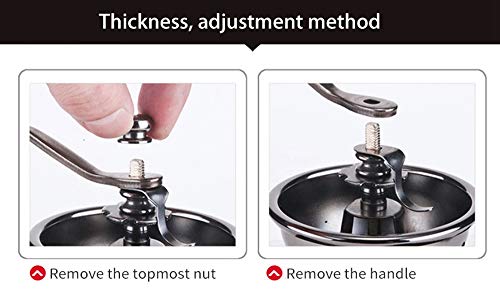 Manual Coffee Grinder Wood Vintage Antique Ceramic Hand Crank Coffee Mill With Adjustable Gear Setting Portable (95 95 210Mm, Brown) #TOP4