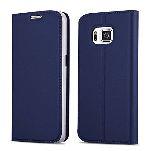 cadorabo Coque pour Samsung Galaxy Alpha en Classy Bleu FONCÉ - Housse Protection avec Fermoire Magnétique, Stand Horizontal et Fente Carte - Portefeuille Etui Poche Folio Case Cover