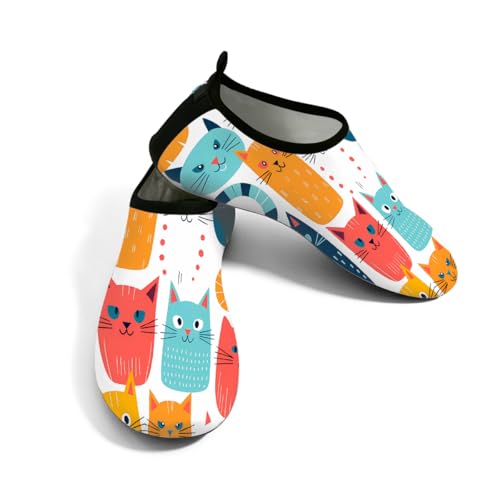 Zapatos de agua para mujeres y hombres, lindos gatos, gatitos, animales, zapatos de playa, calcetines de natación de secado rápido, Lindo gato gatito animales, 39.5/40 EU