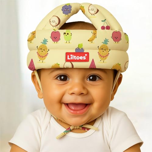 Image of LILTOES Baby Head Protector for Safety of Kids 6M to 3 Years- Baby Safety Helmet with Proper Air Ventilation & Corner Guard Protection (Fruitcake)