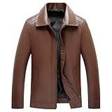 Cuir synthétique. La veste en cuir est douce et délicate, confortable et respirante. Avec une doublure lisse, la veste sera plus coupe-vent et chaude.