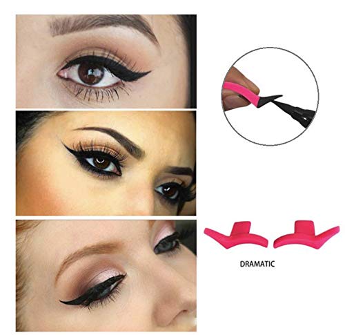 Miniatura 2 de 2 unids sombra de ojos plantilla modelar plantilla herramienta delineador de ojos cola sello