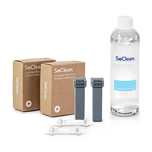 SoClean Replacement Cartridge Filter Kit 2-Pack and SoClean Neutralizing Prewash