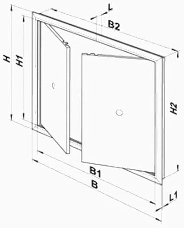 Value Hinged Plastic Access Panel - 400 x 500 mm