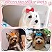 Suncalla 350 Pcs Solid Color Puppy Dog Hair Bows Bulk with Metal Clips Grooming Cute Puppy Bowknot Hair Bows Handmade Colorful Small Size Pet Accessories Gift for Dog Cat Shelter