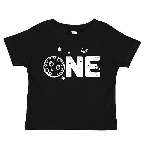 One Year Old 1st Birthday Outer Space Theme Birthday Baby Infant Tee Shirt (Assorted Colors)
