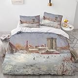 🍀 La parure de lit comprend: Ensemble de literie inclus 1 housse de couette 220x240 cm + 2 taie d'oreiller 65x65 cm (Sans remplissage). Si vous voulez une taie d'oreiller d'une autre taille, veuillez nous contacter avant l'expédition, elle peut être remplacée gratuitement.