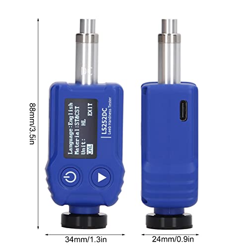 Yunseity Leeb-HäRteprüFgeräT FüR HL HV HN HB HS HRA HRC, 170 Bis 960 HLD Durometer Tester, DC-SchlaggeräT, FüR Eisen-Kupfer-Edelstahl Usw