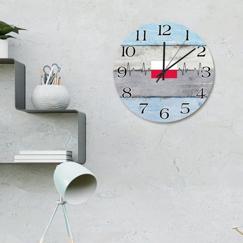 Horloge murale silencieuse Pologne de 38,1 cm à piles - 3