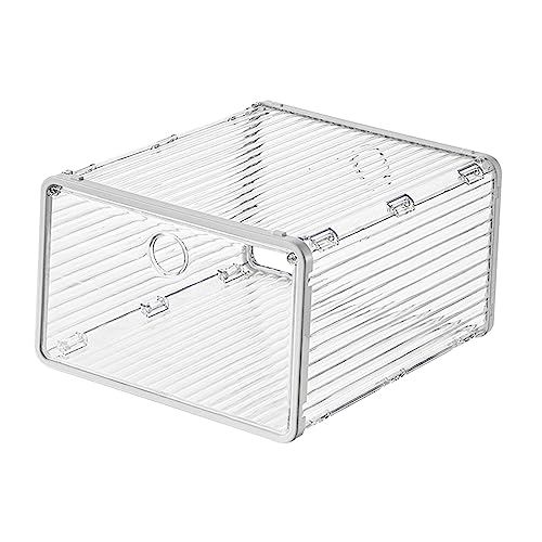 Boîte de rangement pour chaussures enfant transparent multifonction blanche