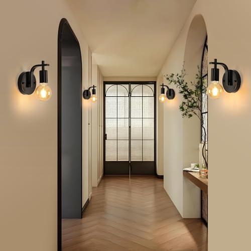 DELIPOP 4 Pièces Appliques Murales Industrielles Vintage E27 – vue 6