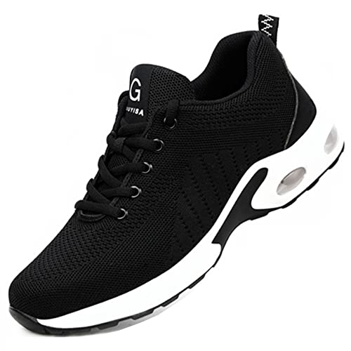 AFJYG Luftkissen Sicherheitsschuhe Herren Damen S3 Arbeitsschuhe Leicht Sportlich Arbeitsturnschuhe mit Stahlkappe rutschfest Atmungsaktiv Schutzschuhe Gr.35-48 Cover