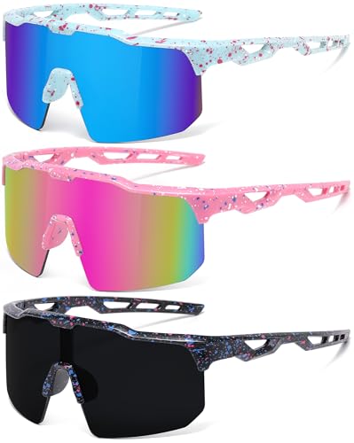 Image of Youth Baseball Sunglasses for Boys Girls Softball Cycling Sports Sunglasses Kids Lightweight UV Protection