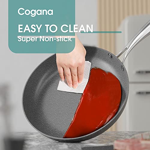 Cogana Nonstick Frying Pan, Nonstick Skillet Pan With Lid, 12 Inch Non Sticking Pan For Cooking Egg, Granite Coating Cooking Pan #TOP3