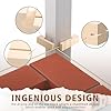 DoubleFill 2 Pairs 4 Inch Line Blocks Masonry String Lines Concrete Blocks for Masonry Tools (Wood,Wood Color)