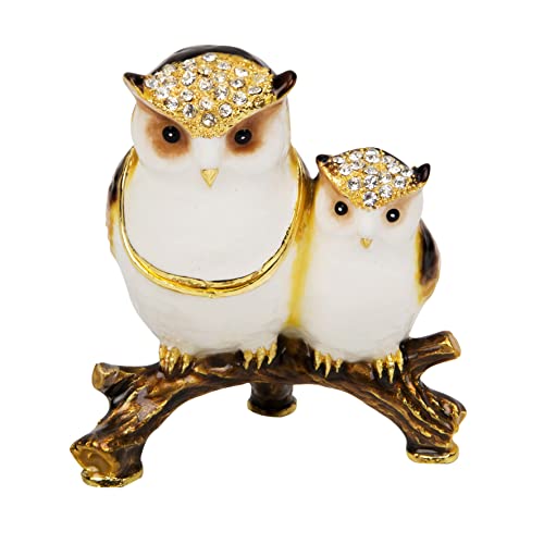 Image of Treasured Trinkets - Mother & Baby Owl Trinket Box
