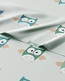Kids Owls Twin 3 Piece Microfiber Sheet Set - Boys, Girls, Teens, Toddler - Easy Fit Deep Pockets - Soft, Comfy, Breathable, Hotel Quality Bedding Sheets - Machine Washable, Wrinkle Free - Cute & Cozy