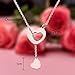 ENSIANTH Rose Gold Zodiac Signs Heart Necklace Stainless Steel Lariat Y Necklace Best Birthday Gift (Scorpio)
