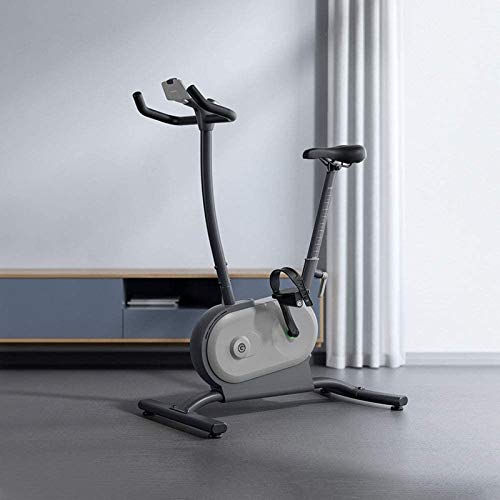 Image of Exercise Bike Indoor Exercise Bike Cycling Spin Bike Workout Belt Driven Flywheel Cycling Adjustable Handlebars (White)