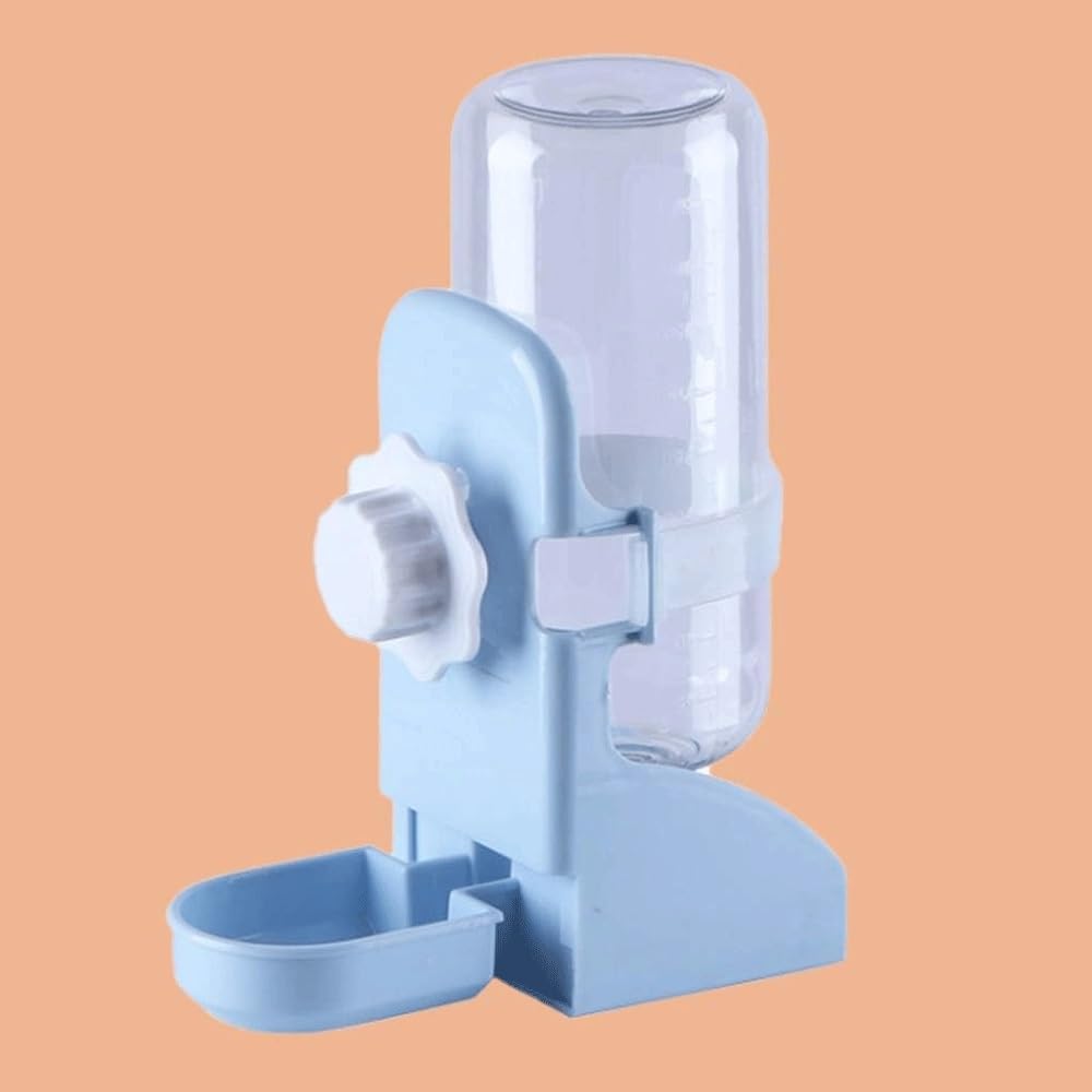 Blue Hanging Water Dispenser Non-Wet Mouth Hanging Water Bottle Automatic Drinking Water Feeder Pet Supplies, Spigot Spout for Dogs, Cats, Hamsters, Rabbits & Other Small Animals