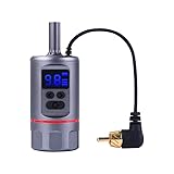 Alimentation de tatouage portable avec motif - Longue durée de vie de la batterie avec chargement sans fil - Contrôle tout-en-un et moteur pour machines à tatouer universelles (argenté)