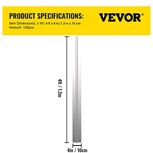 VEVOR PEX Heat Transfer Plates, 4 ft Aluminum PEX Heat Transfer Plates, 100 pcs Box Radiant Heat Transfer Plates, 1/2 inch Heat Transfer Plates Designed for PEX Tubing by VEVOR - Image 7