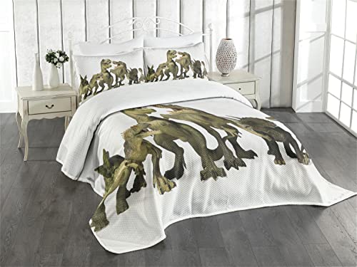 Colcha dinosaurio de diseño artístico tridimensional con fundas de almohada 2