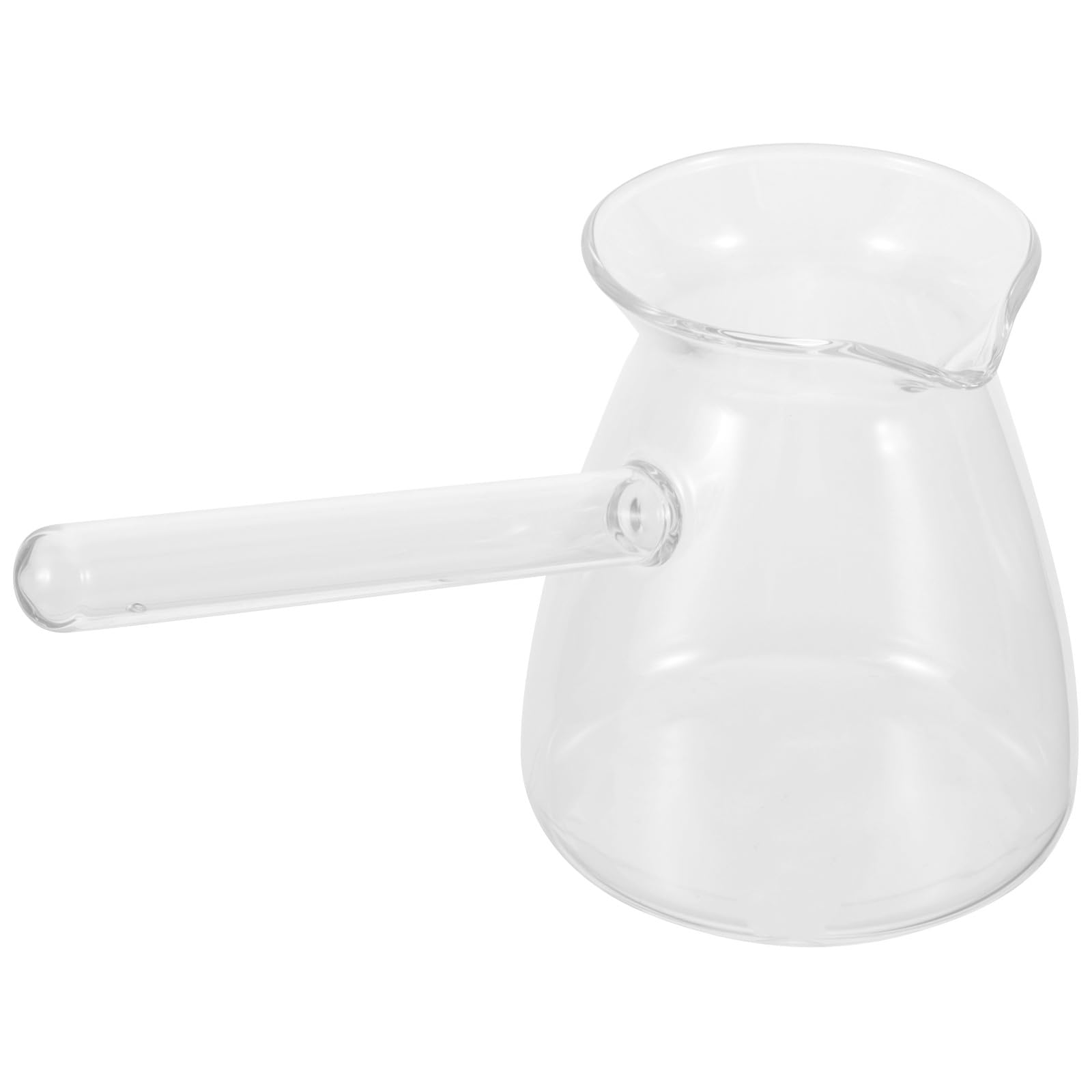 Olla de borosilicato con asa cómoda y cuerpo transparente de alta resistencia térmica