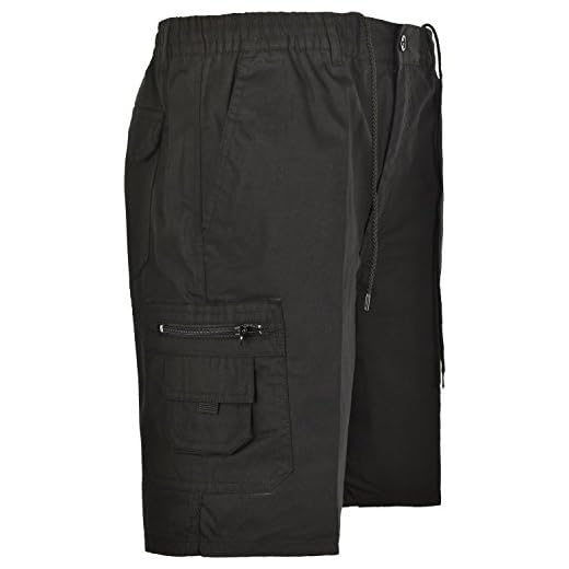 Cargo Combat shorts för män med flera fickor elastisk midja liten till 5XL