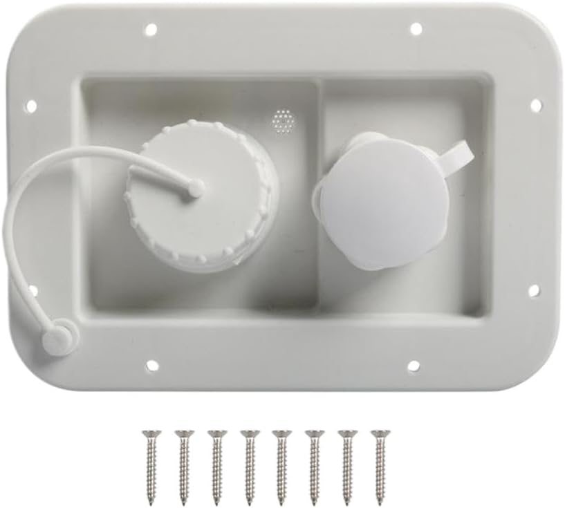 Water Fill Panel Compatible with RV Accessories Water Fill Port Gravity Fill Hatch Combo Connection Port