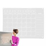 ✄[Ocupa menos espacio] Pégalo directamente en el refrigerador o en la apariencia de metal para usar, el calendario de pizarra de borrado en seco magnético acrílico ahorra espacio en la mesa y no requiere herramientas ni accesorios adicionales para la instalación.