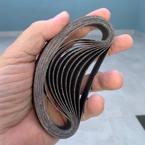 Cinta Lixa 330x12 Grão 60 Cutelaria Metal Lixadeira Kit 10Un