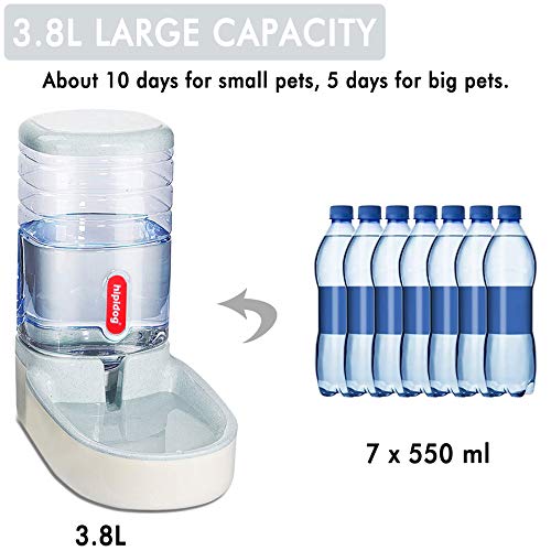 Automatic Pet Feeder Small&Medium Pets Automatic Food Feeder and Waterer Set 3.8L, Travel Supply Feeder and Water… - Image 4