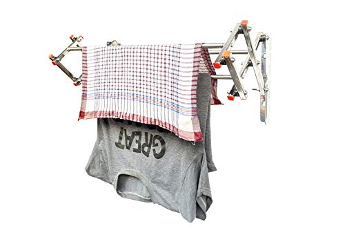 Image of VIMART Premium Heavy Duty Rust-Free Stainless Steel Foldable Wall Mounted /Cloth Dryer Racks For Bathroom /Balcony /Indoor /Outdoor (4.5 FEET(54 INCH))