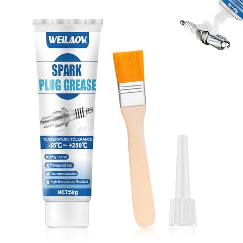 WEILAOK Zündkerzen Fett, Zündkerzenfett, Glühkerzenfett, Silikonfett Kfz, Geeignet für Hochspannungsteile Wie Zündkerzen und Kabel In Kraftfahrzeugen, 80g