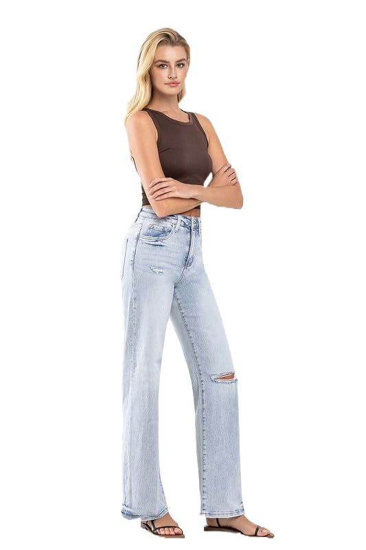 Vervet by Flying Monkey Women's 90's Vintage Super High Rise Flare Jeans4