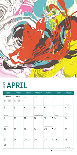 2023 Abstract Art By Justin Victoria Monthly Wall Calendar By Bright Day, 12 X 12 Inch, Painting Artist Collection #TOP7