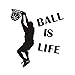 hatisan Ball is Life Basketball Slam Dunk Wall Decal Sticker - Basketball Player Decor Wall - Removable Wall Sticker Sports Style Wall Decor for Kids Boys Teens (23.6" H x 21.3" L)