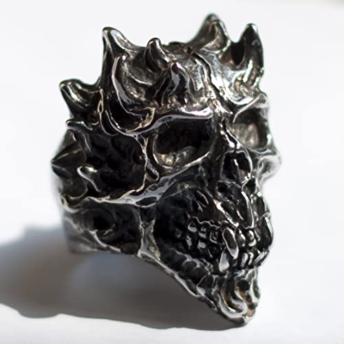 Image of Death Skull Ring for Men Stainless Steel Jewelry Biker Rings Scary Death Ring Skull for Gifts