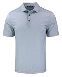 Cutter & Buck Pike Eco Pebble Print Stretch Recycled Mens Polo, Polished/White, XL